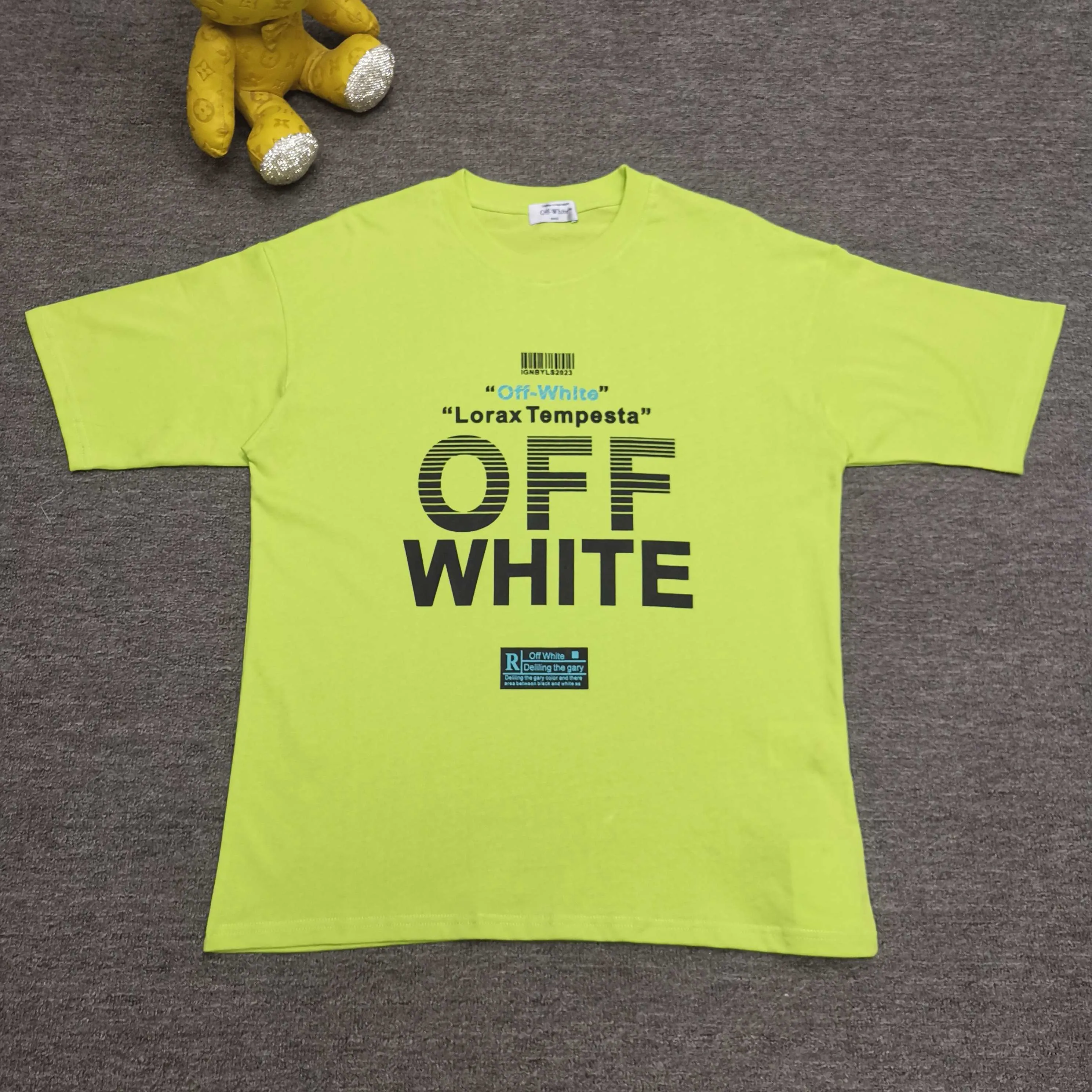 off white new back arrow graffiti loose version short-sleeved T-shirt Size: S M L XL Color: Black White Green P240